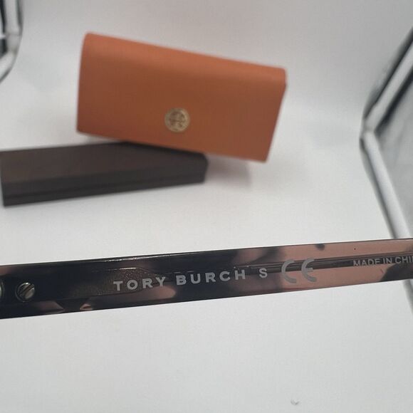 Tory Burch Sunglasses Tortoise Shell Frame Exaggerated Cat Eye Rose Brown Lens main image 5